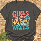 Girls Just Wanna Have Waves Groovy T-Shirt