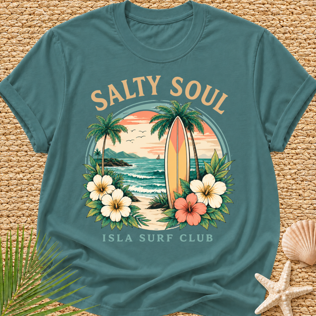 Salty Soul Sunset Isla Surf Club T-Shirt