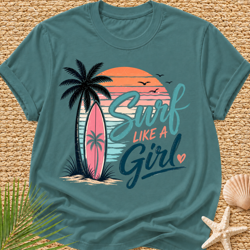 Surf Like a Girl (Sunset) T-Shirt