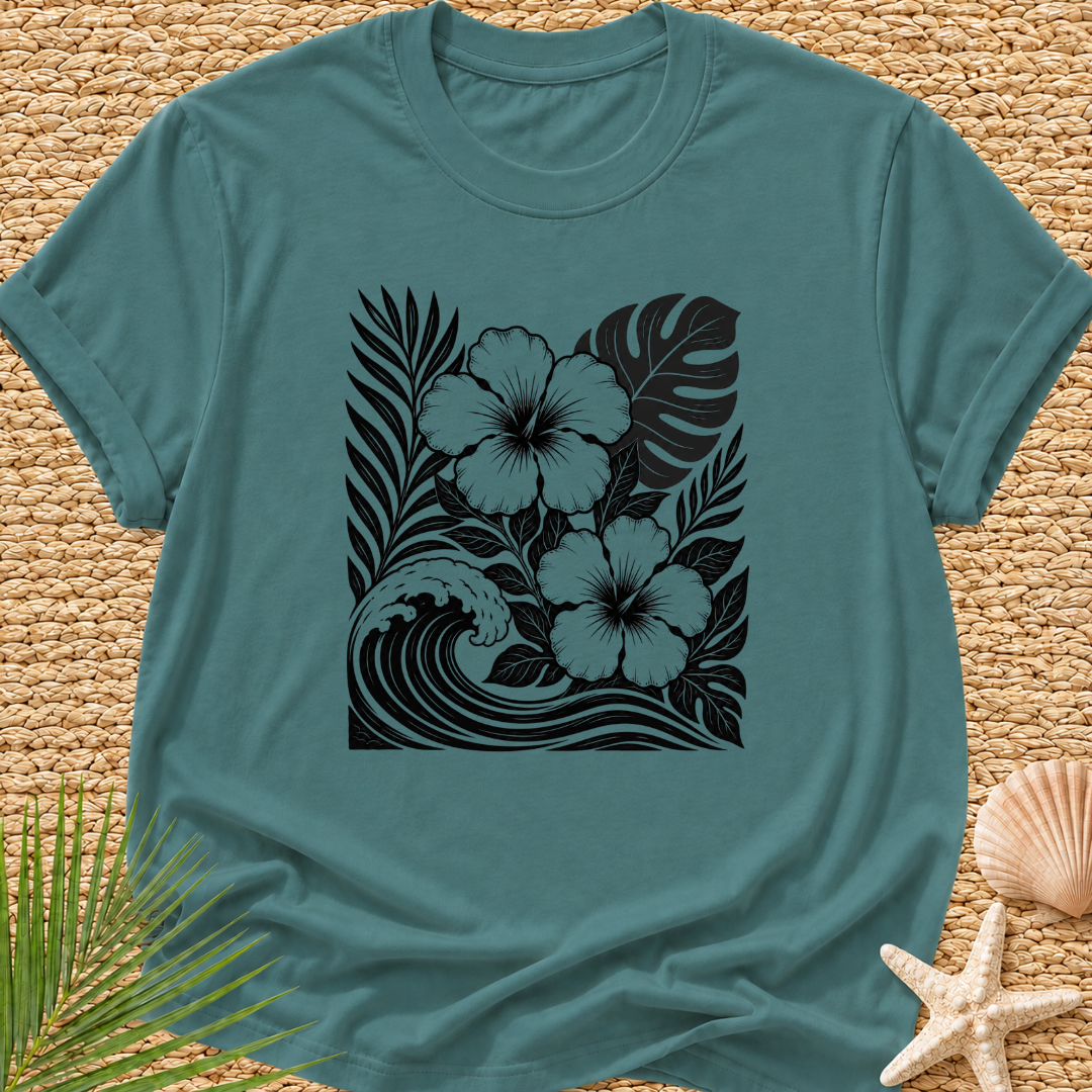Tropical Wave Collage T-Shirt