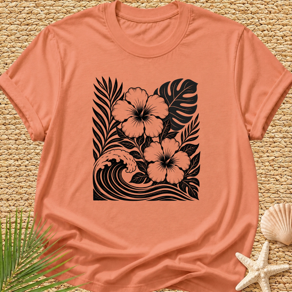 Tropical Wave Collage T-Shirt