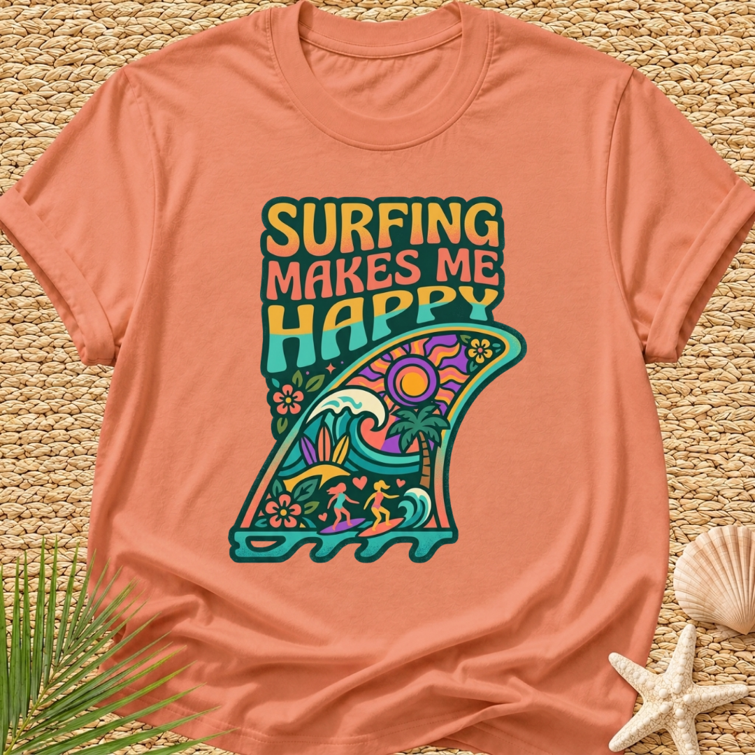 Surfing Makes Me Happy T-Shirt